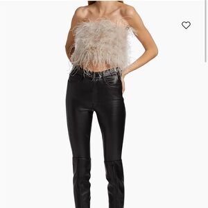 REVOLVE Lamarque Zaina Feather Bustier Top
